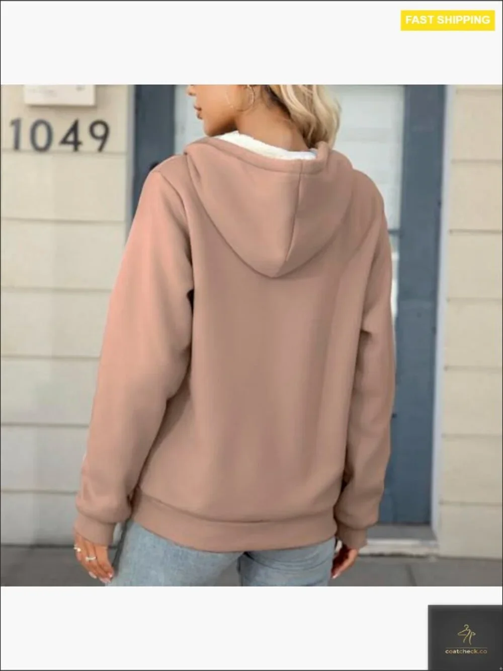 Full Zip Sherpa Lined Hoodie Ultra Warm Fleece Winter Jacket Cozy Thick